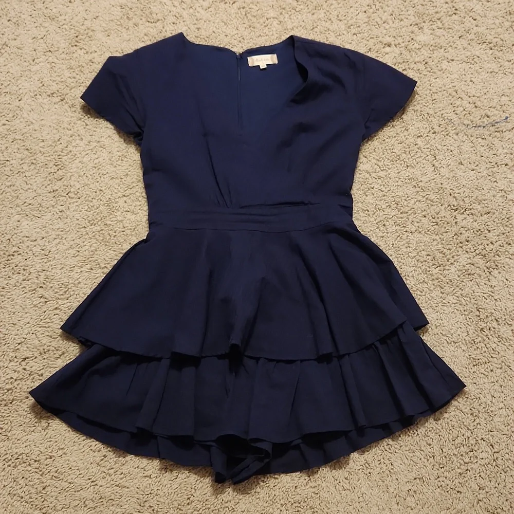 Altar'd State Navy Romper Dress Size Small - Picture 1 of 3